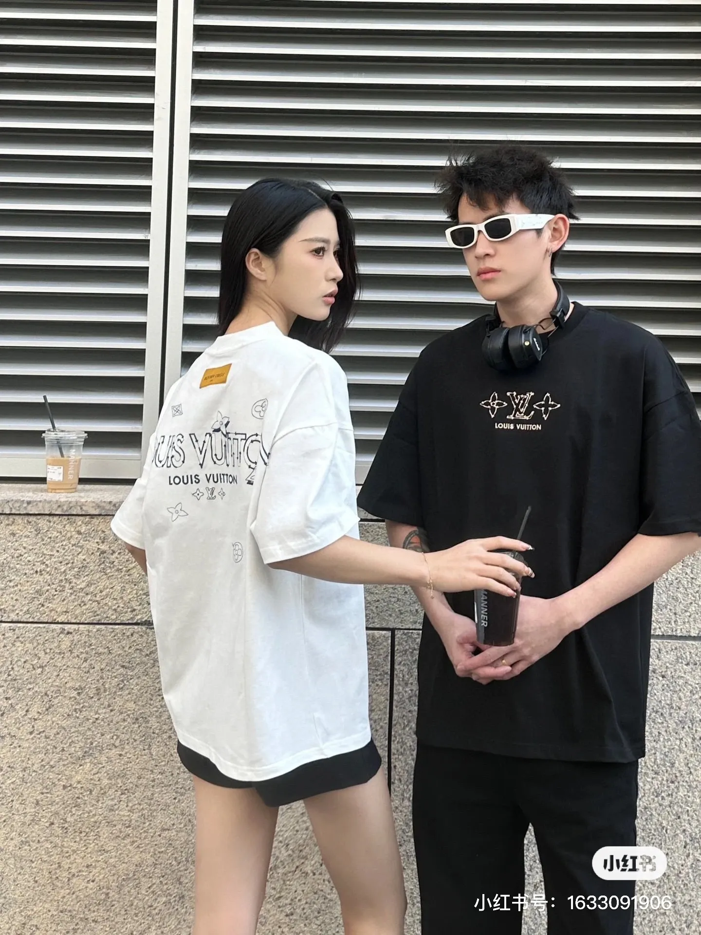 Louis Vuitton/Louis Vuitton 26ss sketch letter old flower embroidery short